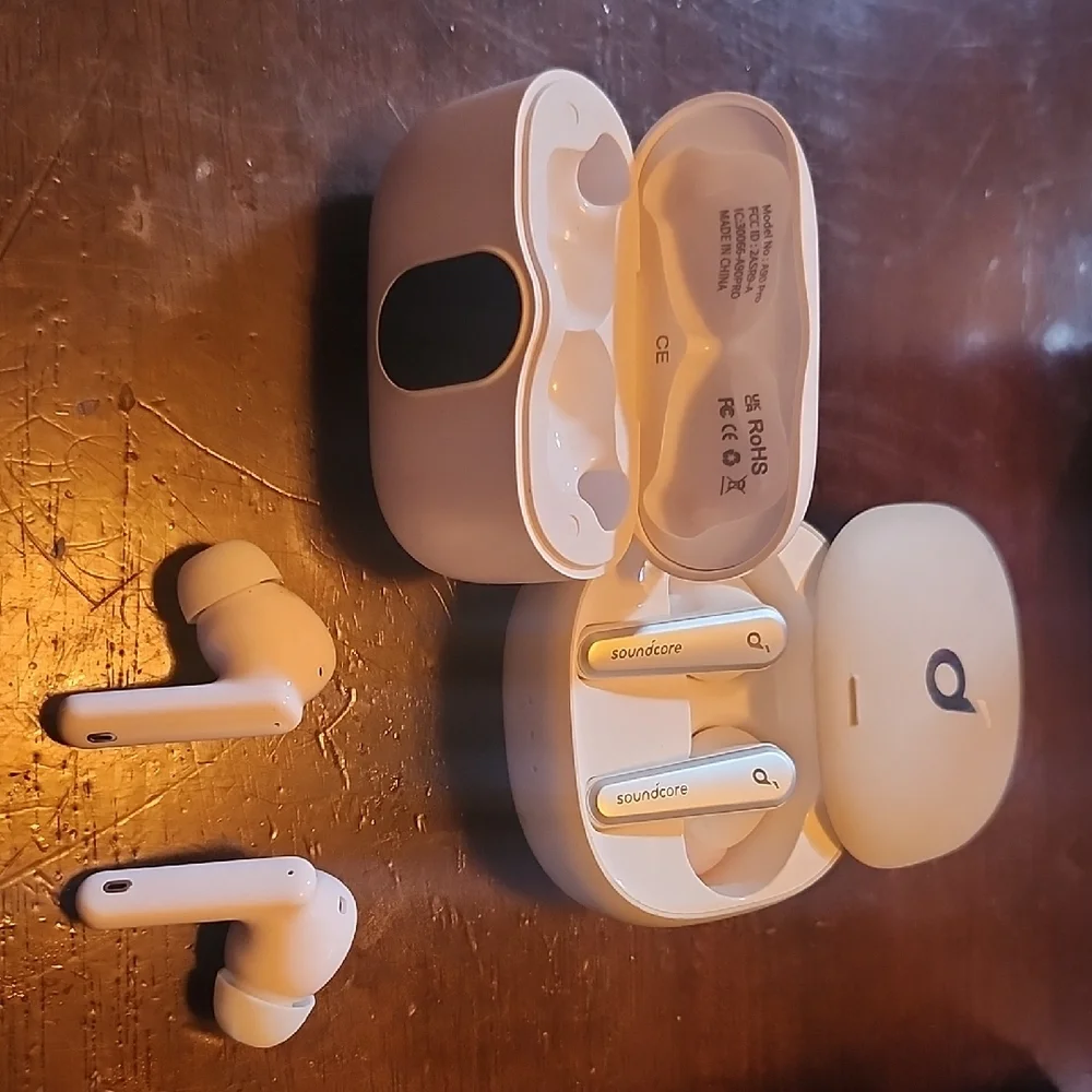 White Wireless Earbuds.THE A90 PRO EARBUDS. THE SOUNDCORE PRO LIBERTY 2 EARBUDS.